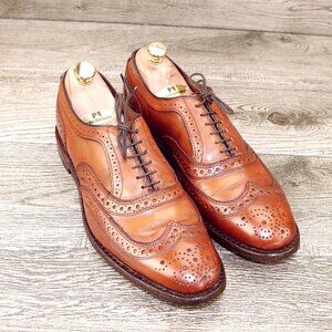 Allen Edmonds MCALLISTER Wingtip Oxford 8.5 D Walnut * add $15 new Cedar Trees